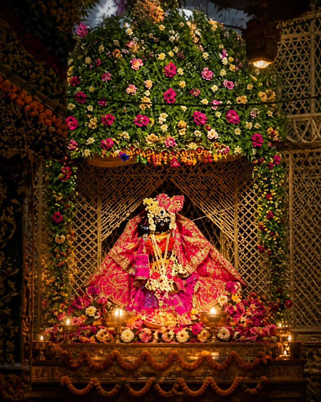Shri Bankey Bihari Mandir — Mangala Aarti Darshan Vrindavan Braj Dham — Darshan View 3 (Shri Banke Bihari Mangala Aarti 2026: The Once-a-Year Midnight Darshan Rules & Safety Protocol)