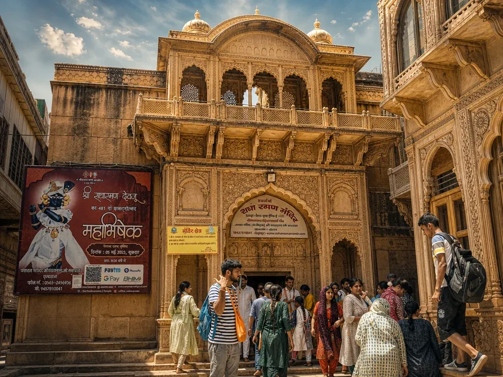 Shri Radha Raman Temple, Vrindavan — श्री राधा रमण मंदिर का दिव्य इतिहास: ४८० वर्षों की अखंड पावन अग्नि, शालिग्राम प्राकट्य एवं सेवा रहस्य