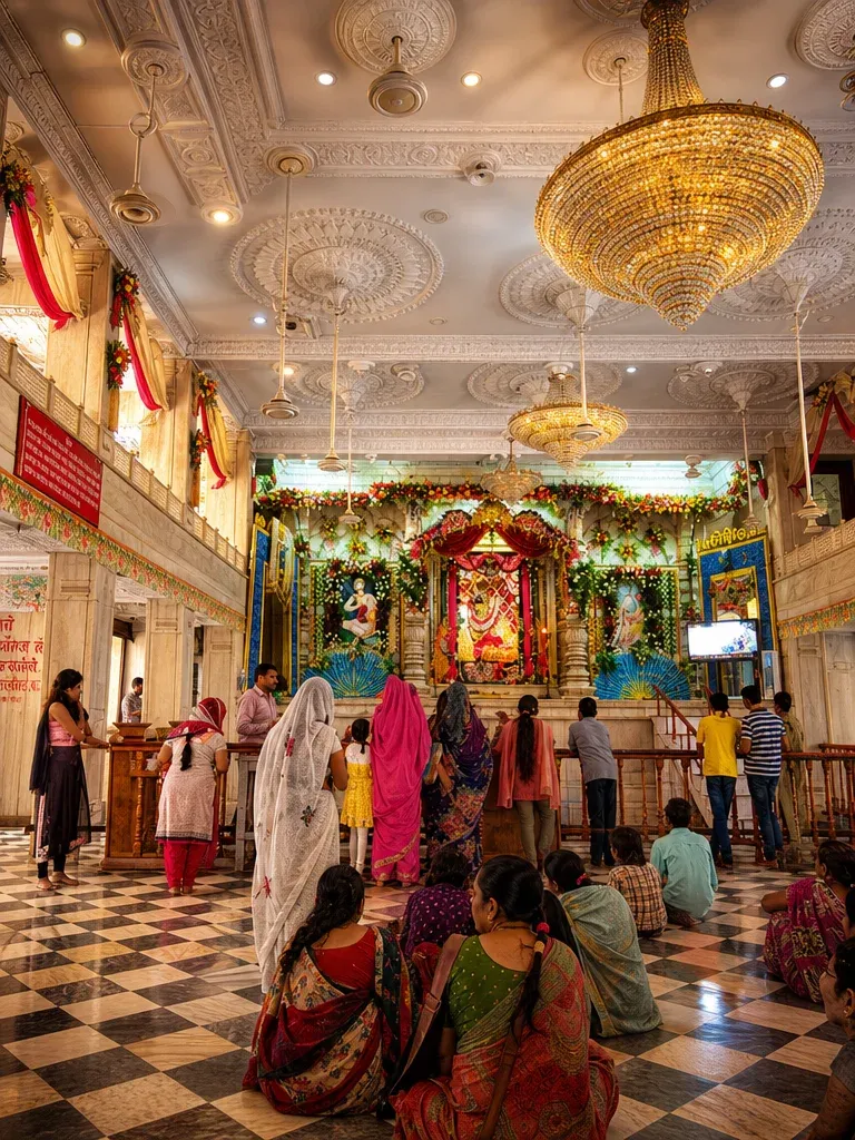 Shri Radha Sneh Bihari Mandir & Gopashtami Mahotsav Vrindavan Braj Dham — Darshan View 4 (Gopashtami 2026 in Vrindavan & Braj Dham: The Day Krishna Became a Cowherd, Rare Charan Darshan, Gau-Puja Vidhi & Goshala Guide)