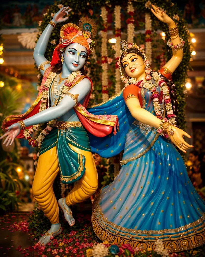 ISKCON Vrindavan (Sri Krishna-Balaram Mandir) Vrindavan Braj Dham — Darshan View 2 (ISKCON Vrindavan (Sri Krishna-Balaram Mandir) Complete Guide: 24-Hour Kirtan, Aarti Schedule, Prabhupada Samadhi & Guest House)