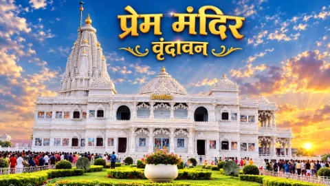 Prem Mandir, Vrindavan — Prem Mandir Vrindavan Complete Guide: Darshan Timings, Musical Fountain Show, Italian Marble Architecture & Night Illumination