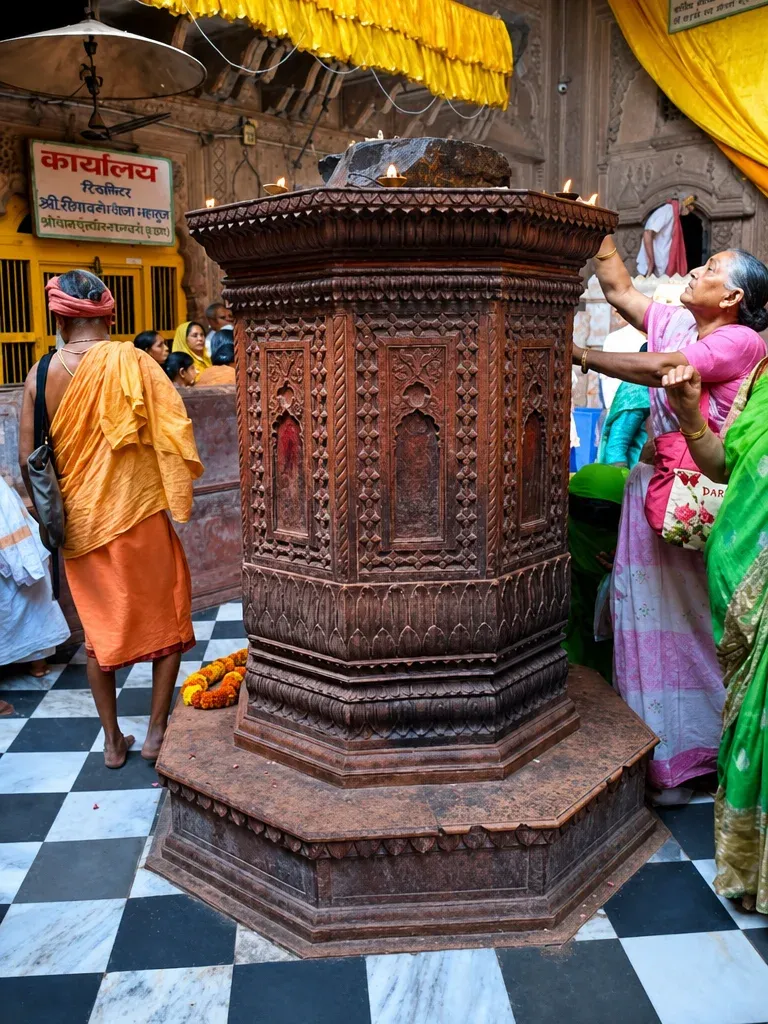 Shri Radha Vallabh Mandir, Vrindavan Vrindavan Braj Dham — Darshan View 4 (Shri Radha Vallabh Mandir Vrindavan Complete Guide: Hit Harivansh Mahaprabhu, Mystery of the Gaddi Seva, 7 Daily Aartis & Khichdi Utsav)