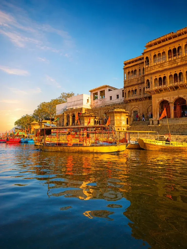 Keshi Ghat, Vrindavan Vrindavan Braj Dham — Darshan View 4 (Yamuna Maharani & Keshi Ghat: Sunset Maha Aarti Timings, Boat Rides & Puranic Heritage)